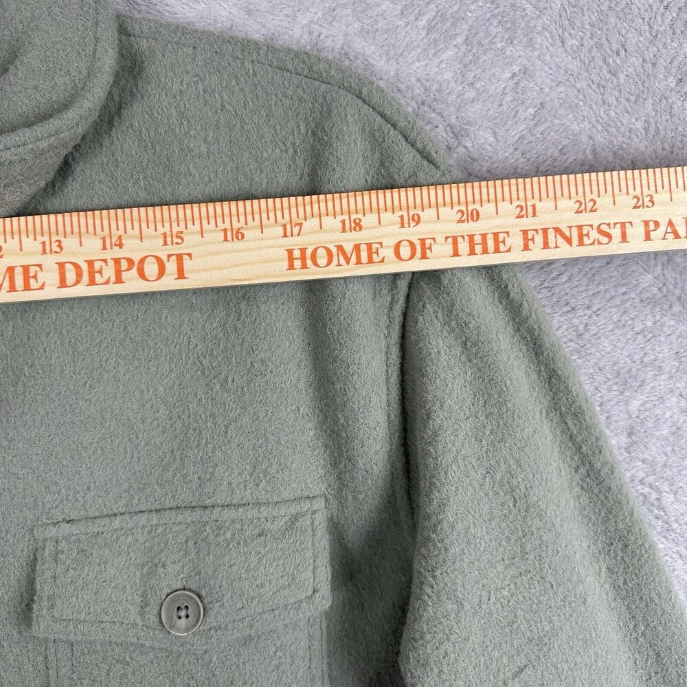 Hilary Radley Shacket Women Large Green Thick Shirt Jacket Preppy Casual Minimal - Picture 15 of 16